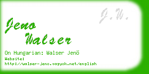 jeno walser business card